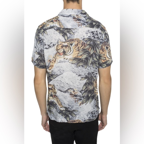 All Saints 'CHOKAI' PRINTED Tiger SHIRT - Picture 3 of 7